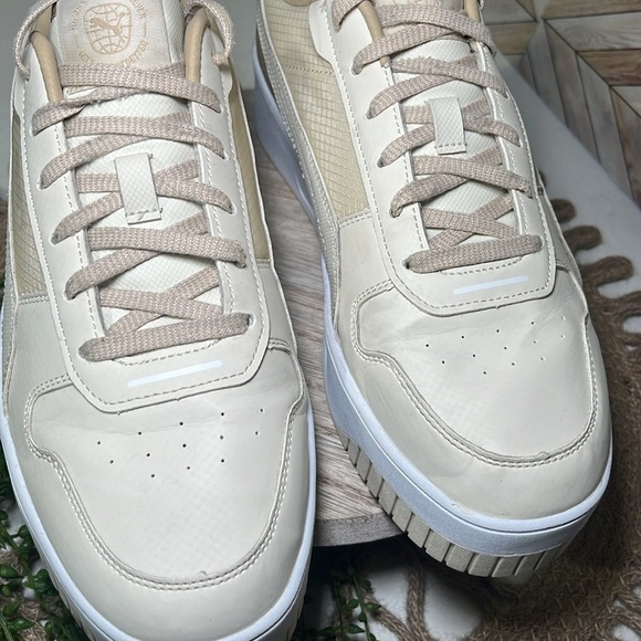 PUMA Carina Street Better Platform Sneakers Cream & White Casual Comfy Leather - Picture 3 of 15